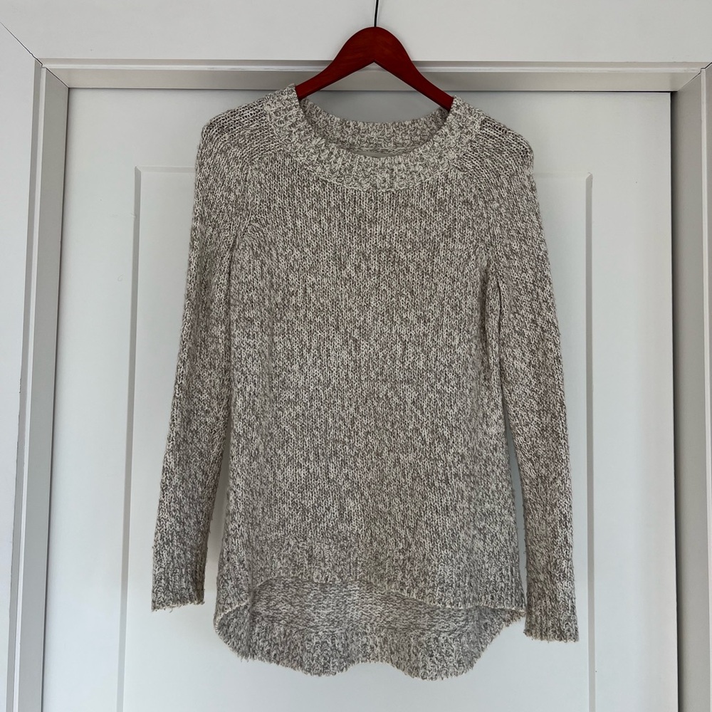 Loft Knit Cream and White Sweater